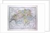 Switzerland, antique map 1869 by Th. von Liechtenstern and Henry Lange