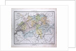 Switzerland, antique map 1869 by Th. von Liechtenstern and Henry Lange