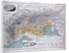 Alps, Alpengebiet, antique map 1869 by Th. von Liechtenstern and Henry Lange