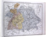 South West Germany, Sudwestliches Deutschland, antique map 1869 by Th. von Liechtenstern and Henry Lange