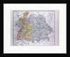 South West Germany, Sudwestliches Deutschland, antique map 1869 by Th. von Liechtenstern and Henry Lange