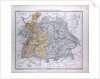 South West Germany, Sudwestliches Deutschland, antique map 1869 by Th. von Liechtenstern and Henry Lange