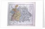 South West Germany, Sudwestliches Deutschland, antique map 1869 by Th. von Liechtenstern and Henry Lange