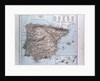 Spain and Portugal Map, antique map 1869 by Th. von Liechtenstern and Henry Lange