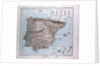 Spain and Portugal Map, antique map 1869 by Th. von Liechtenstern and Henry Lange