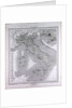 Italy, antique map 1869 by Th. von Liechtenstern and Henry Lange