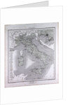 Italy, antique map 1869 by Th. von Liechtenstern and Henry Lange