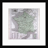 France, antique map 1869 by Th. von Liechtenstern and Henry Lange