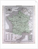 France, antique map 1869 by Th. von Liechtenstern and Henry Lange