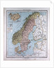Scandinavia, Northern Europe, antique map 1869 by Th. von Liechtenstern and Henry Lange