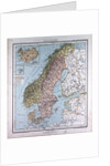 Scandinavia, Northern Europe, antique map 1869 by Th. von Liechtenstern and Henry Lange