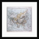 Asia Map, antique map 1869 by Th. von Liechtenstern and Henry Lange