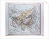 Asia Map, antique map 1869 by Th. von Liechtenstern and Henry Lange