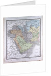 Western Asia or West Asia, antique map 1869 by Th. von Liechtenstern and Henry Lange