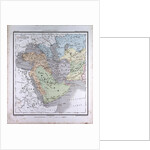 Western Asia or West Asia, antique map 1869 by Th. von Liechtenstern and Henry Lange