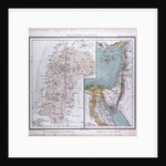 Israel, Syria, Palestina, antique map 1869 by Th. von Liechtenstern and Henry Lange