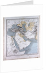 Western Asia or West Asia, antique map 1869 by Th. von Liechtenstern and Henry Lange