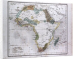 Africa Map, antique map 1869 by Th. von Liechtenstern and Henry Lange