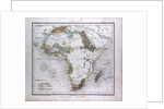 Africa Map, antique map 1869 by Th. von Liechtenstern and Henry Lange