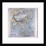 Asia, antique map 1869 by Th. von Liechtenstern and Henry Lange