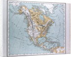 North America Map, antique map 1869 by Th. von Liechtenstern and Henry Lange