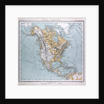 North America Map, antique map 1869 by Th. von Liechtenstern and Henry Lange