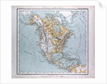 North America Map, antique map 1869 by Th. von Liechtenstern and Henry Lange