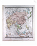 Asia, antique map 1869 by Th. von Liechtenstern and Henry Lange