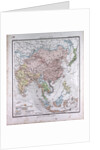 Asia, antique map 1869 by Th. von Liechtenstern and Henry Lange