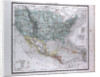 North American and Central America, antique map 1869 by Th. von Liechtenstern and Henry Lange