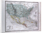 North American and Central America, antique map 1869 by Th. von Liechtenstern and Henry Lange