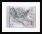 North American and Central America, antique map 1869 by Th. von Liechtenstern and Henry Lange