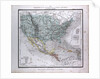 North American and Central America, antique map 1869 by Th. von Liechtenstern and Henry Lange