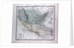 North American and Central America, antique map 1869 by Th. von Liechtenstern and Henry Lange