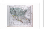 North American and Central America, antique map 1869 by Th. von Liechtenstern and Henry Lange