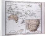 Australia and Oceania Map, antique map 1869 by Th. von Liechtenstern and Henry Lange