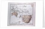 Australia and Oceania Map, antique map 1869 by Th. von Liechtenstern and Henry Lange