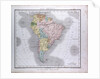 South America Map, antique map 1869 by Th. von Liechtenstern and Henry Lange