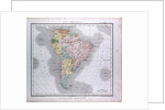 South America Map, antique map 1869 by Th. von Liechtenstern and Henry Lange