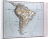 South America Map, antique map 1869 by Th. von Liechtenstern and Henry Lange