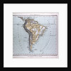 South America Map, antique map 1869 by Th. von Liechtenstern and Henry Lange