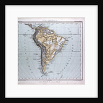 South America Map, antique map 1869 by Th. von Liechtenstern and Henry Lange