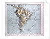 South America Map, antique map 1869 by Th. von Liechtenstern and Henry Lange