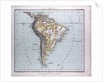South America Map, antique map 1869 by Th. von Liechtenstern and Henry Lange