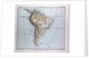 South America Map, antique map 1869 by Th. von Liechtenstern and Henry Lange