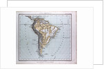 South America Map, antique map 1869 by Th. von Liechtenstern and Henry Lange