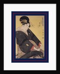 Tamaya uchi Hanamurasaki, Sekiya, Teriha, Hanamurasaki of the Tamaya, kamuro, Sekiya, Teriha by Utamaro Kitagawa