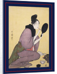 Kuchi-beni,Painting the lips by Utamaro Kitagawa