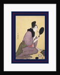 Kuchi-beni,Painting the lips by Utamaro Kitagawa