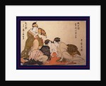 Nibijin ude-zumô, Arm-wrestling between two beauties by Utamaro Kitagawa